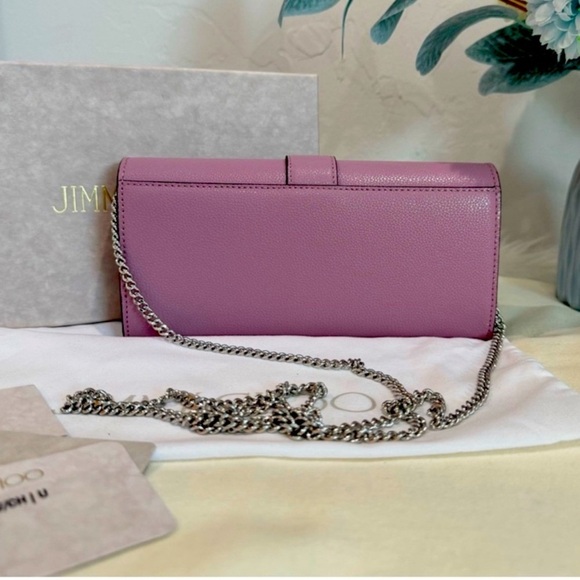 JIMMY CHOO Cheri Wallet on Chain w/Dust Bag, Authentic. Full Inclusion, EUC - Picture 3 of 12